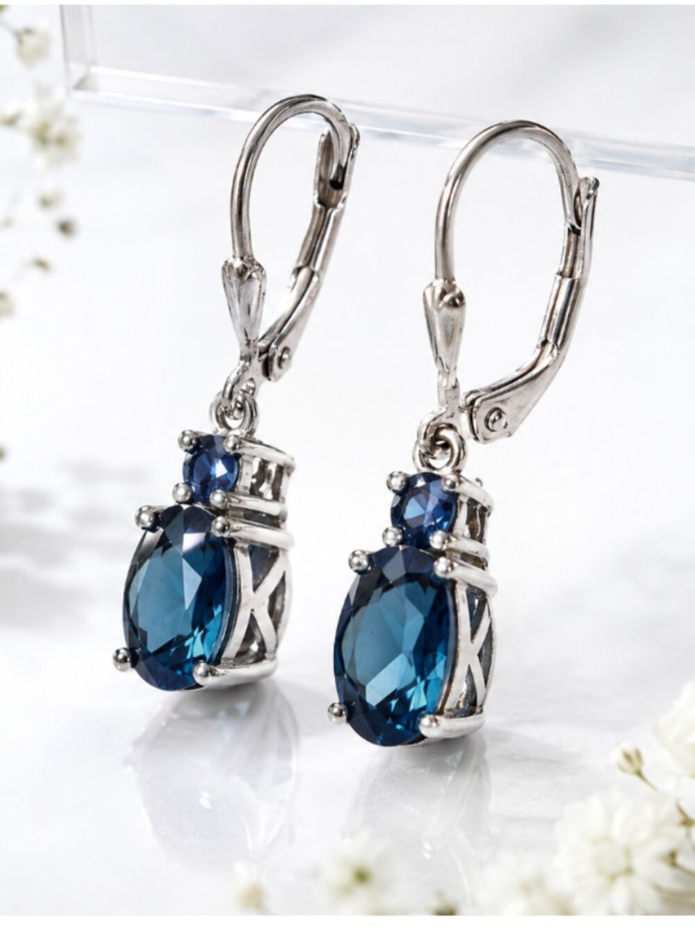 NEW Topaz Earrings Real Stones Gift